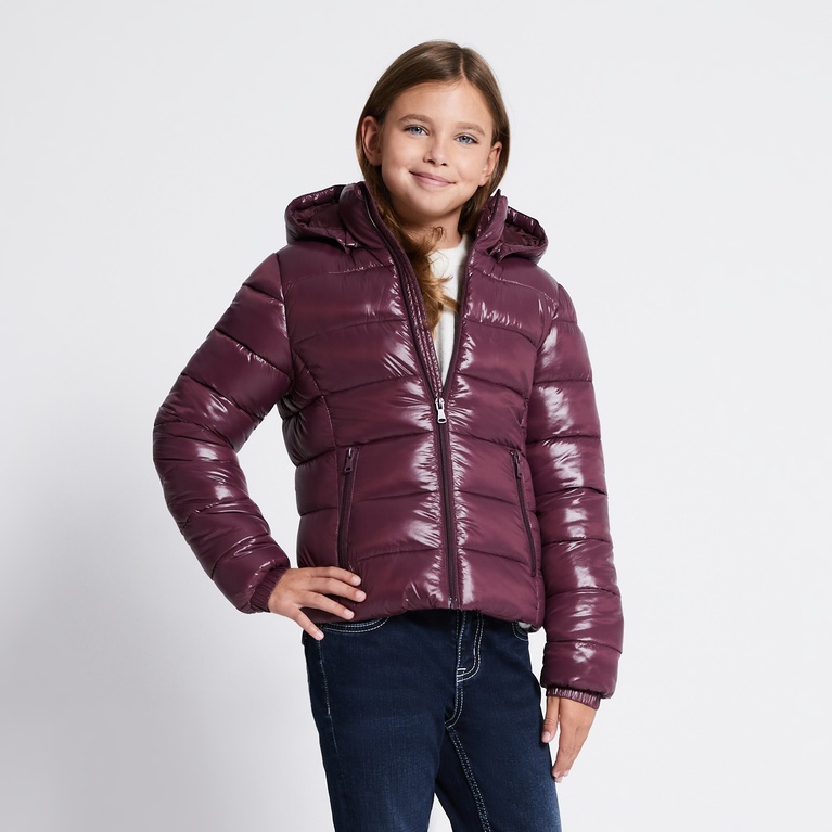 Short puffer jacket "Nikki star" Light Burgundy